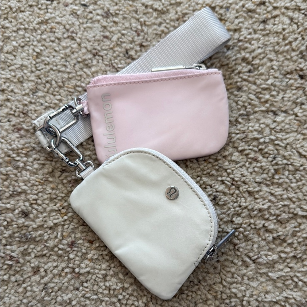 lululemon athletica Pink and Cream Key & Card Holders